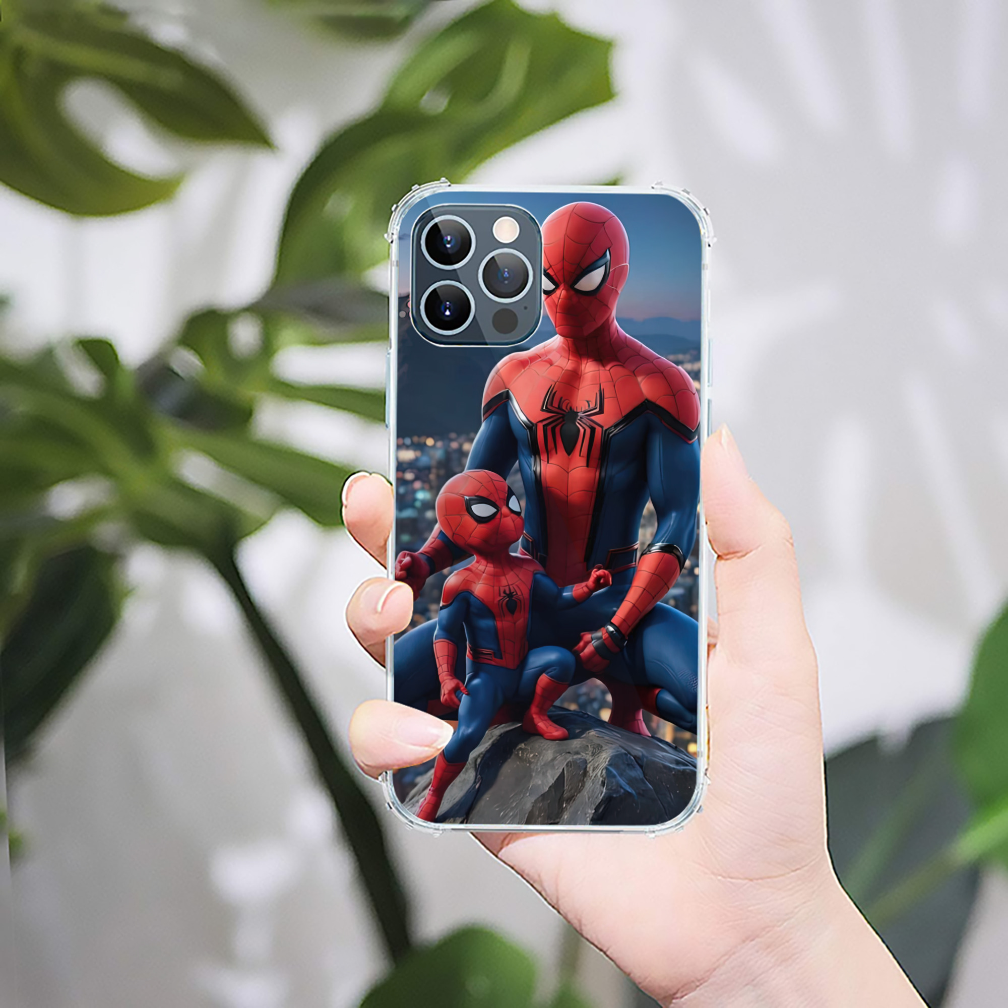 （画像用） Spider Man スパイダーマン 【iPhone 12シリーズ対応】透明スマホケース（クリアソフトケース）